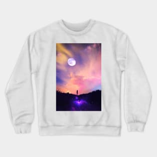 She held the galaxies Crewneck Sweatshirt